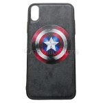 Чохол Captain America Shield емблема для iPhone XS Max (Чорний)